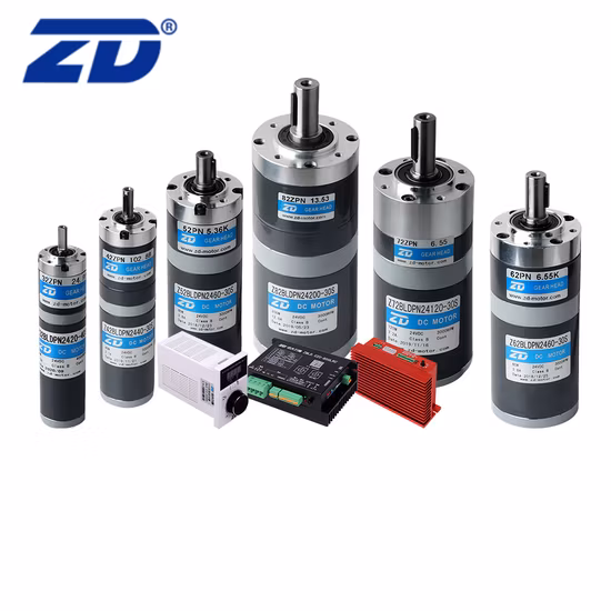 Высокопроизводительный, высококачественный электрощеточный двигатель переменного/постоянного тока или бесщеточный мотор-редуктор ZD, производство планетарных редукторов для решений автоматизации.